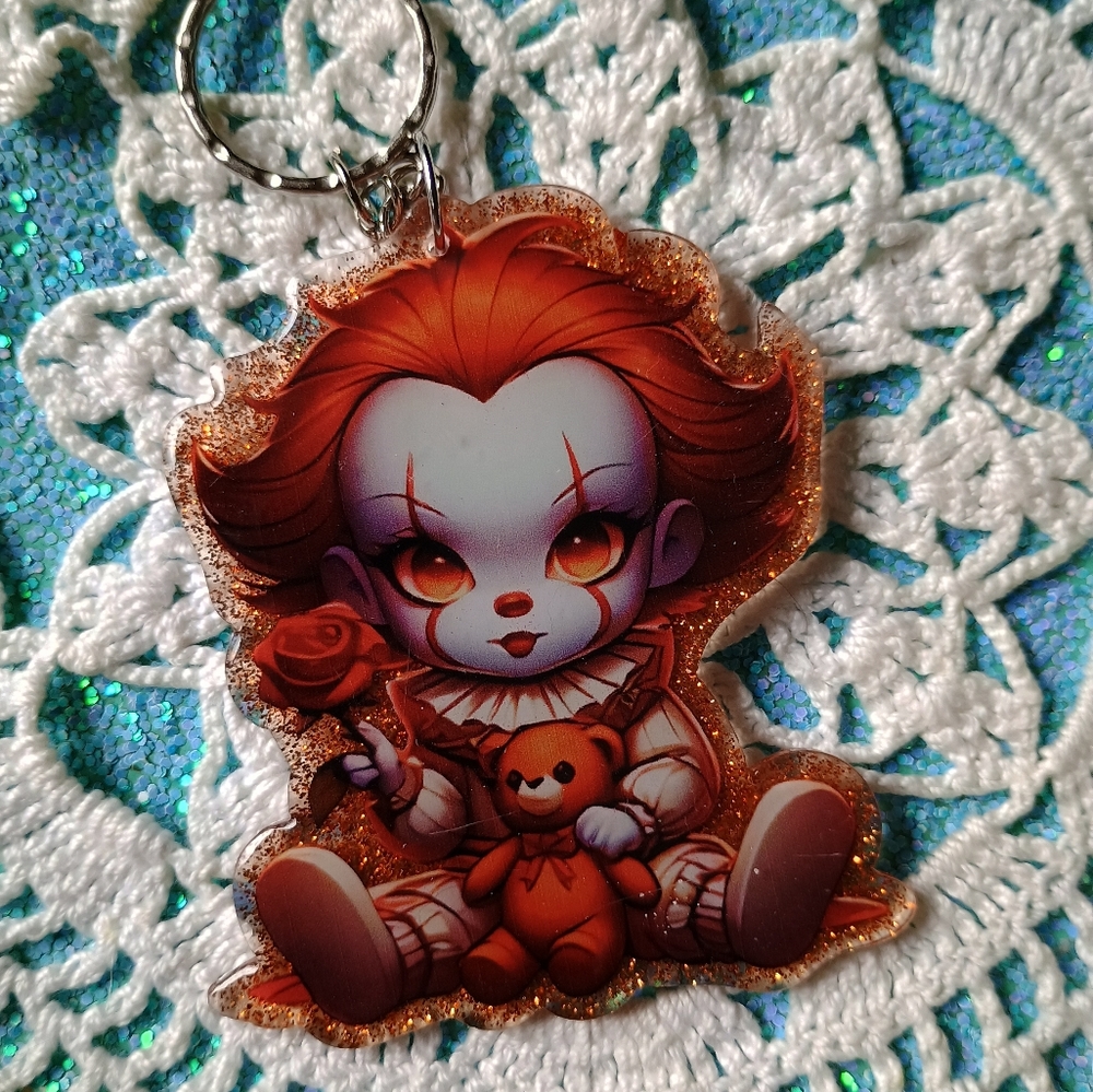 Cute Penny Wise Keychain - Orange and White